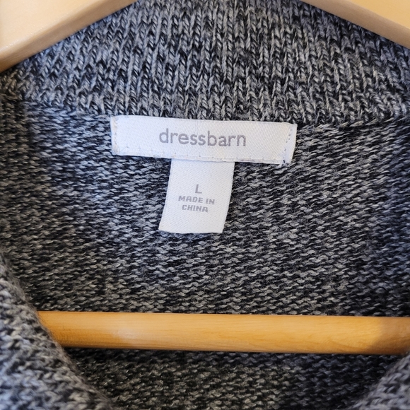 Grey Knit Dress Barn Cardigan (Large) - Picture 5 of 14